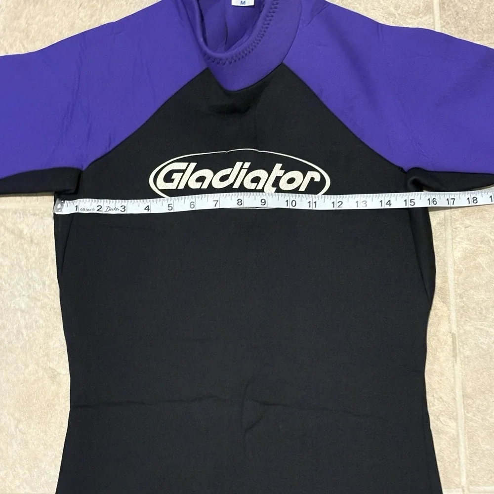 Gladiator Wetsuit Adult Medium Black Purple Shorty Spring Suit Neoprene USA Made